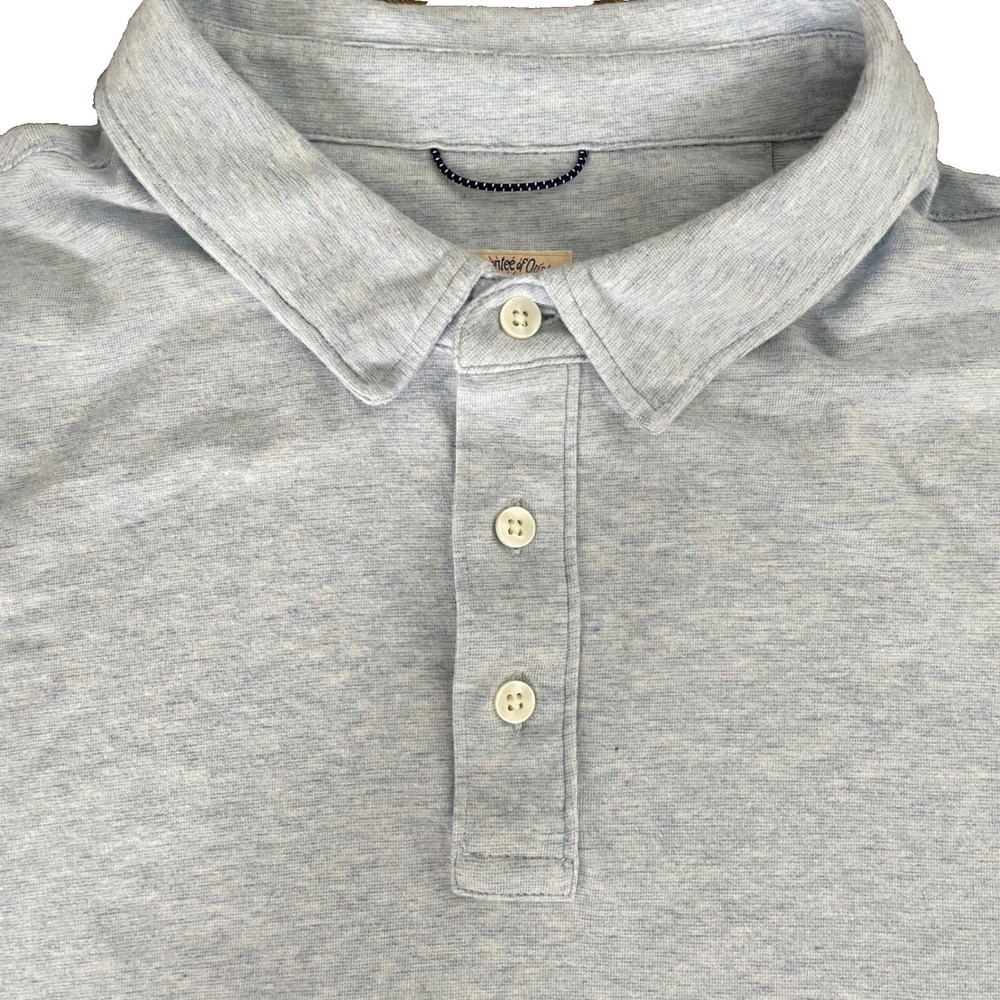 Faherty Movement Polo Mens XXL Light Blue Heathered Coastal Surf Preppy Casual - Picture 2 of 9